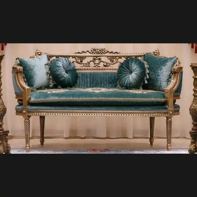 emerald green couch