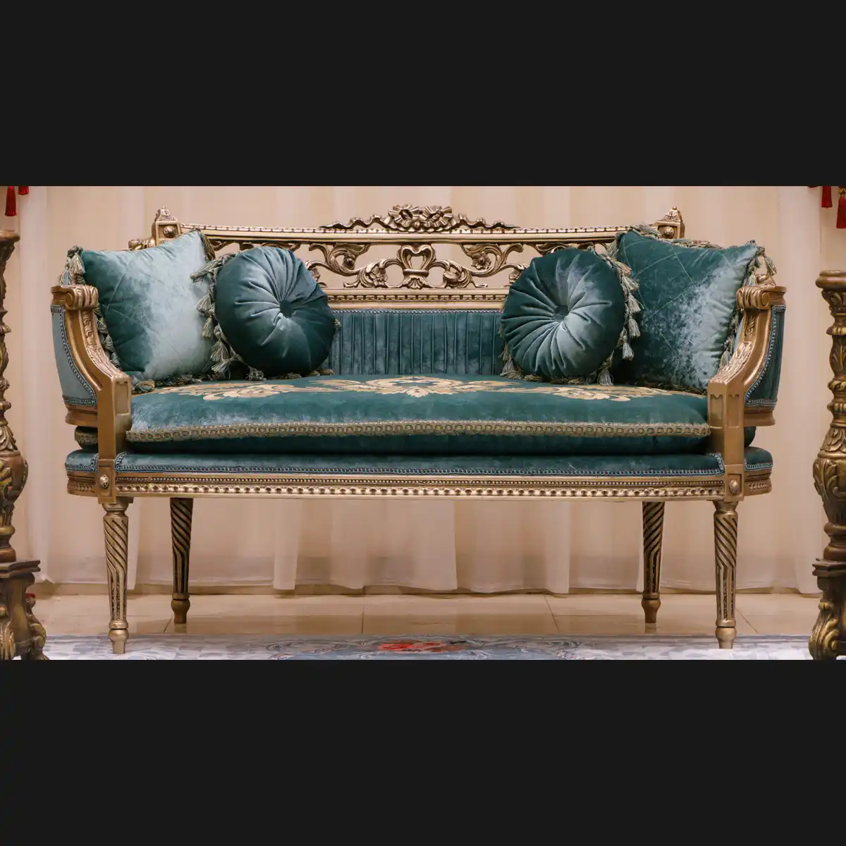 emerald green couch