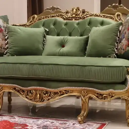 green loveseat