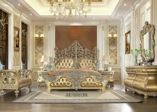 carved wood bedroom sets